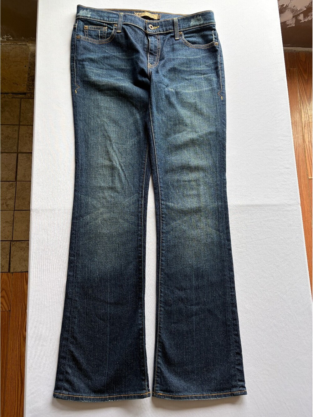 Old Navy The Flirt Women’s 10 Long Bootcut Jeans Low Rise Dark Wash Stretch